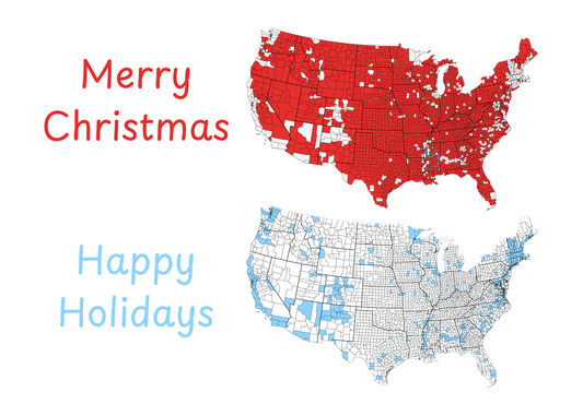 Merry Christmas / Happy Holidays Election Card