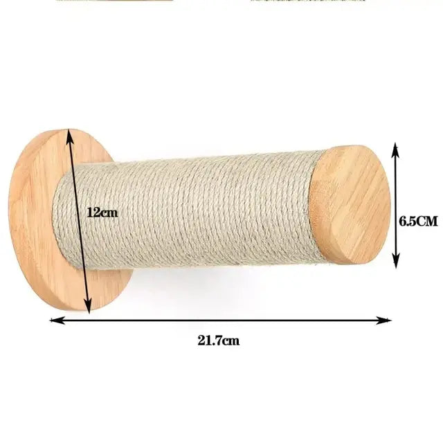 Cat Tree Wall Mounted Cat Climbing Bridge with Scratching Post and Cat Hammock Sisal Ladder for Kitten Playing  and Resting