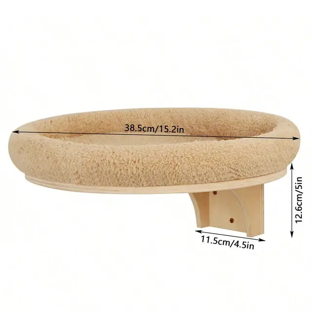 Cat Tree Wall Mounted Cat Climbing Bridge with Scratching Post and Cat Hammock Sisal Ladder for Kitten Playing  and Resting