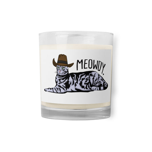 Glass jar soy wax candle