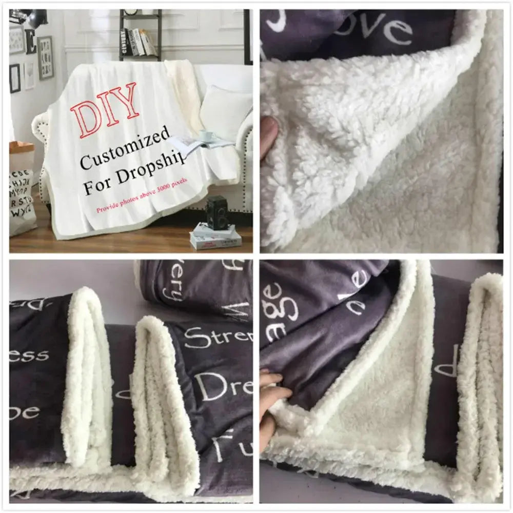 Custom Sherpa DIY Print Sherpa Blanket Colorful Flower Throw Blanket Green Blue Bedspreads Paisley Gothic Bedding Sofa Cover