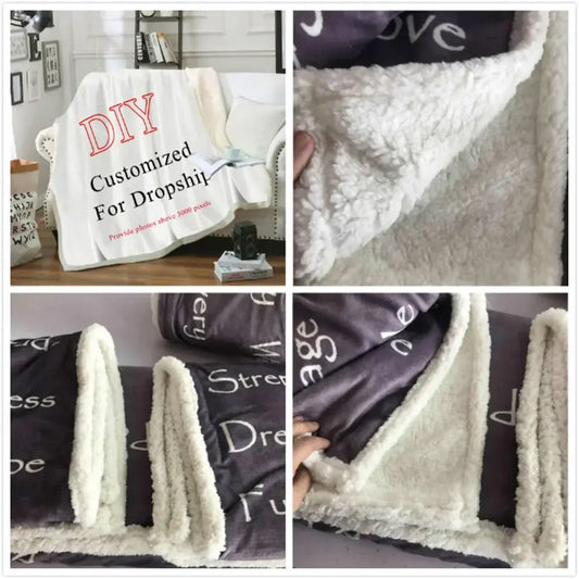 Custom Sherpa DIY Print Sherpa Blanket Colorful Flower Throw Blanket Green Blue Bedspreads Paisley Gothic Bedding Sofa Cover