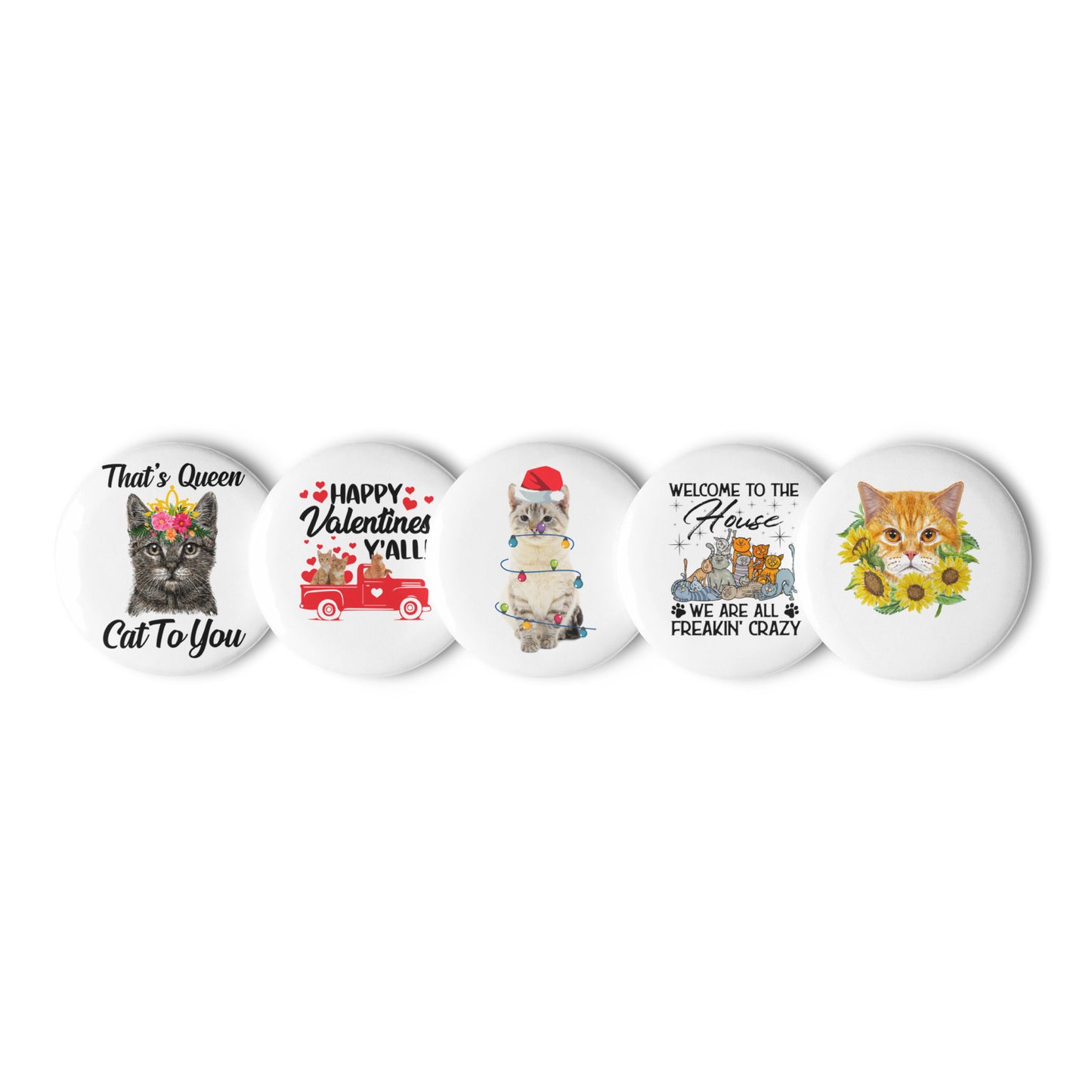 Set of pin buttons