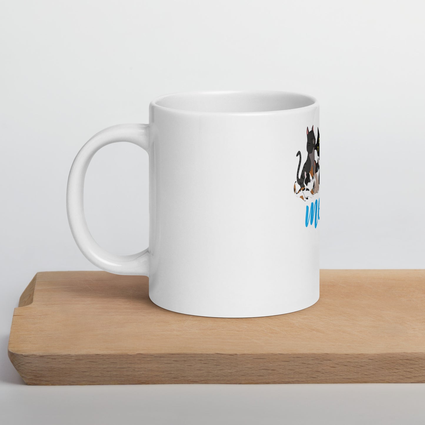White glossy mug