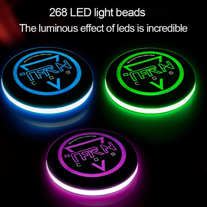 LED Luminous Flying Disc Outdoor Beach Sports Circular Flying Disk Night Sports Strip Light Source Extreme Toy New