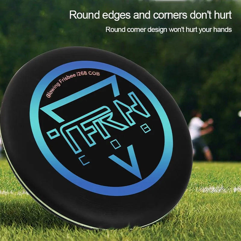 LED Luminous Flying Disc Outdoor Beach Sports Circular Flying Disk Night Sports Strip Light Source Extreme Toy New